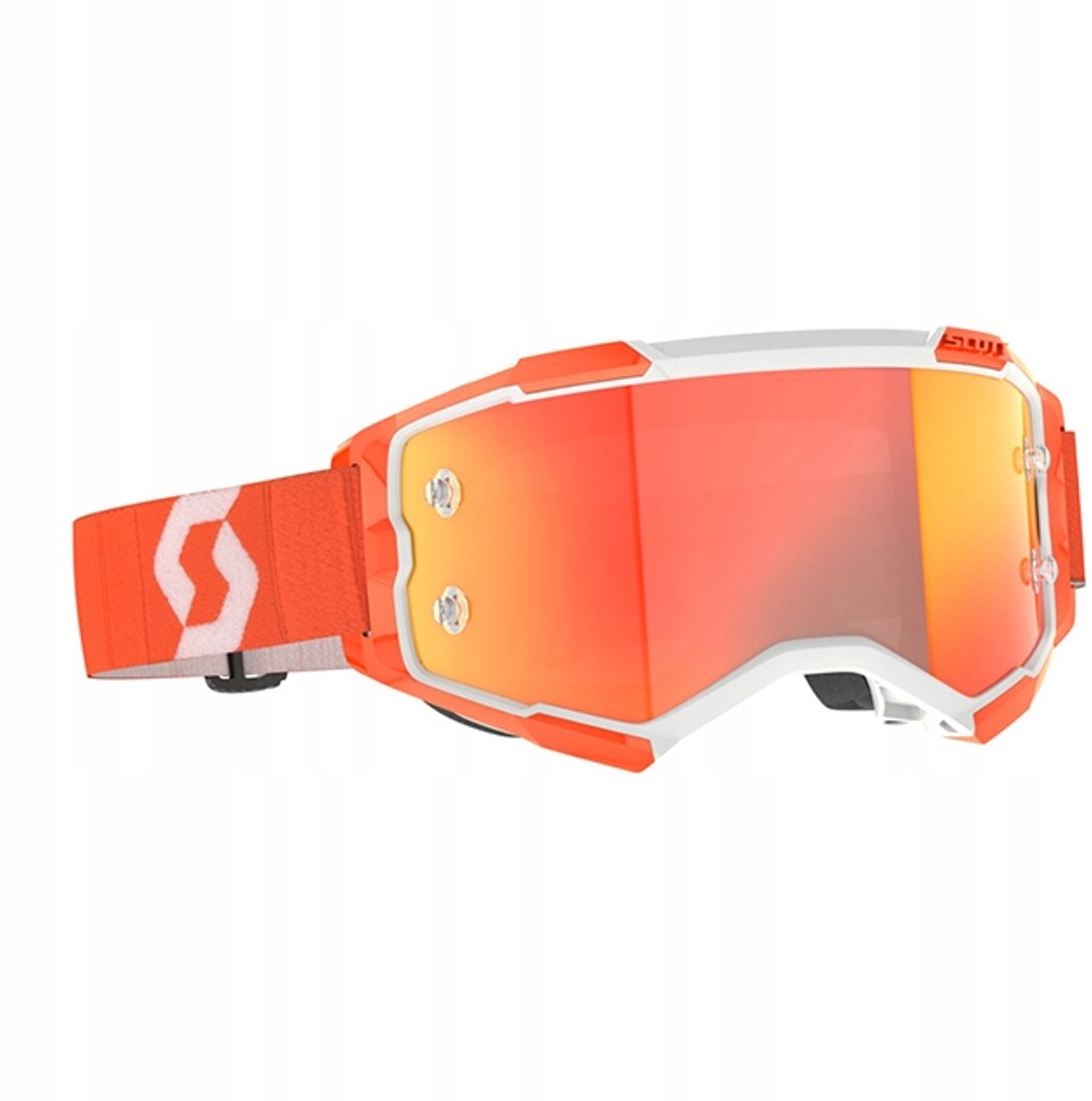 Scott Fury Motocross Bril - Oranje Chroom Lens