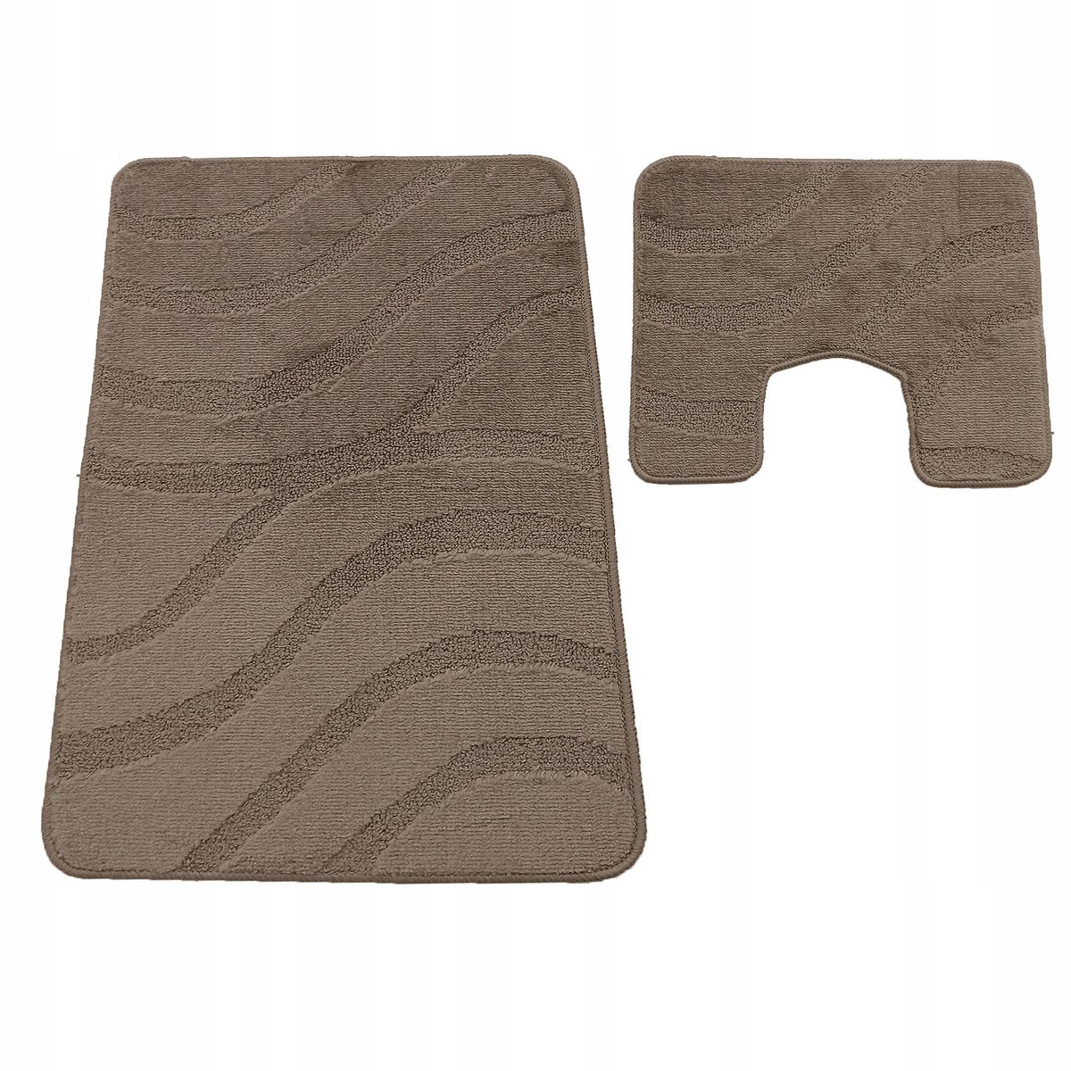 Monti Symphony Cappuccino Badkamermatten Set 2-Delig 50x40 & 50x80 cm