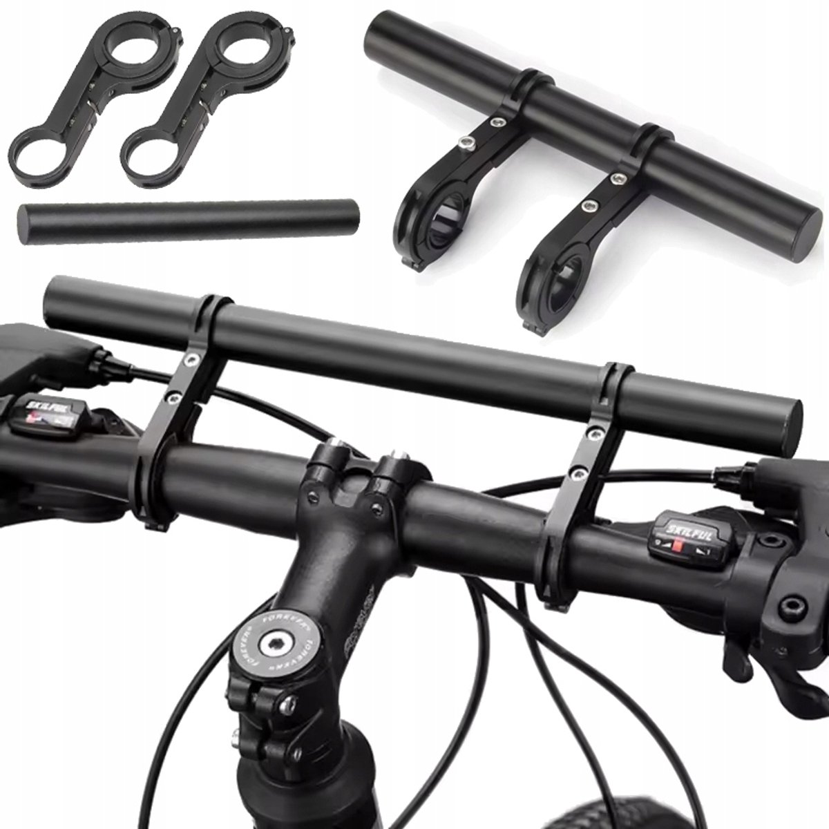 Merkloze Fietsstuurverlenging - Extra Ruimte voor Accessoires
