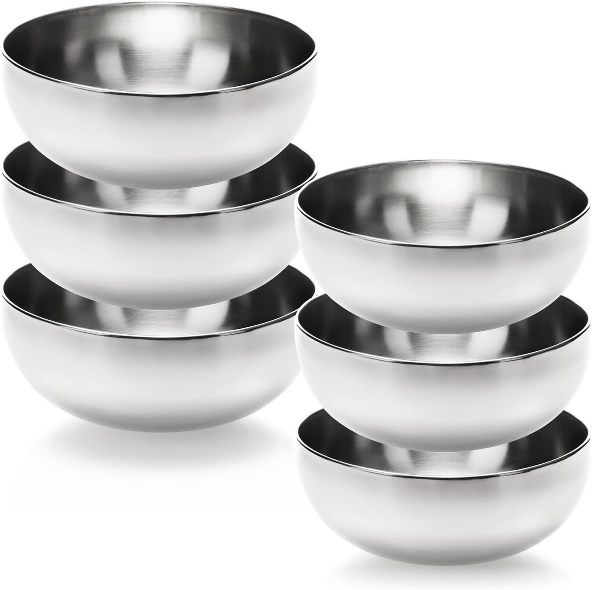 RVS schalen set 6-delig - Ø 20/24 cm - roestvrij staal - veelzijdig in gebruik - ShopVlot