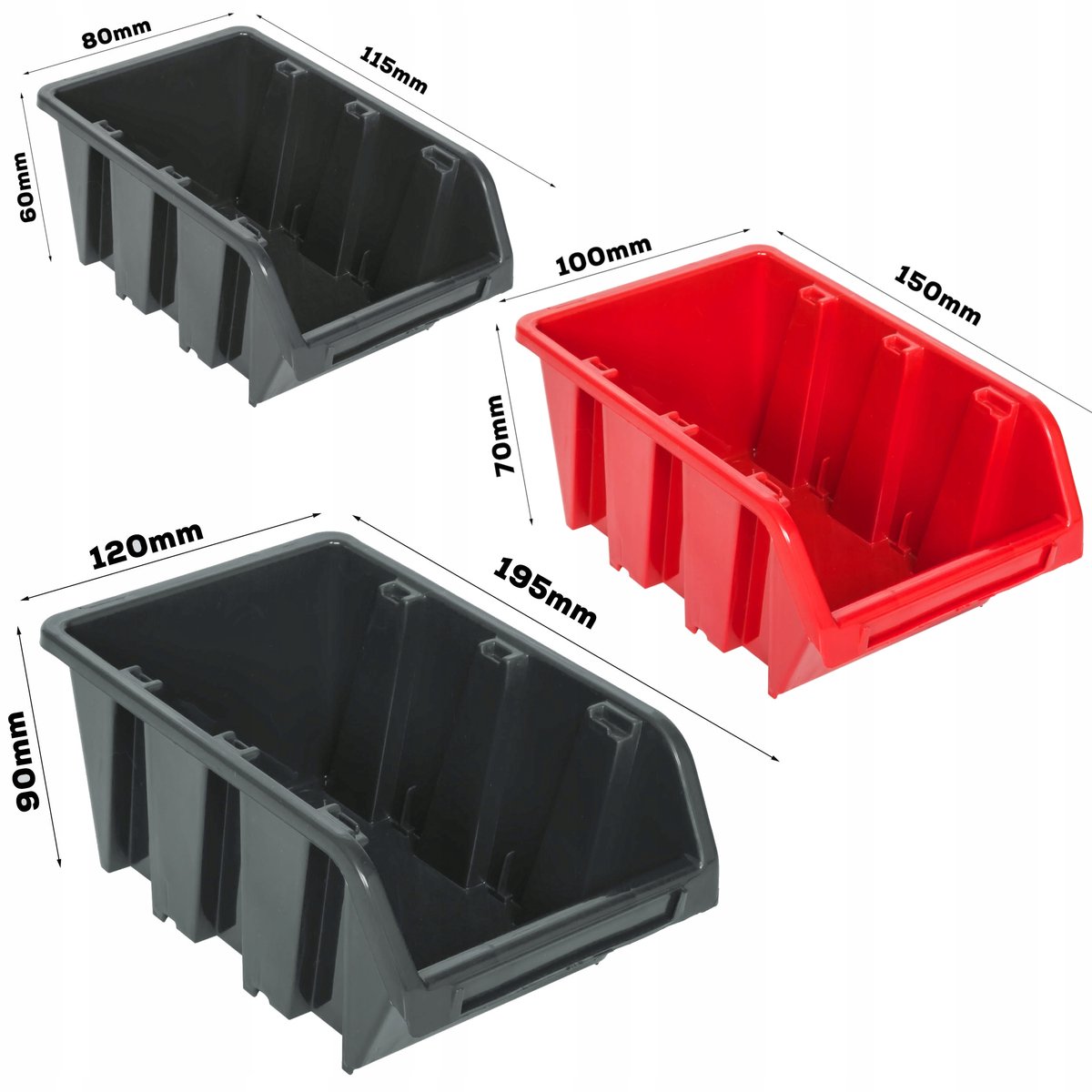 Gereedschapswand 115x78cm met 62 bakjes, garage, werkplaats