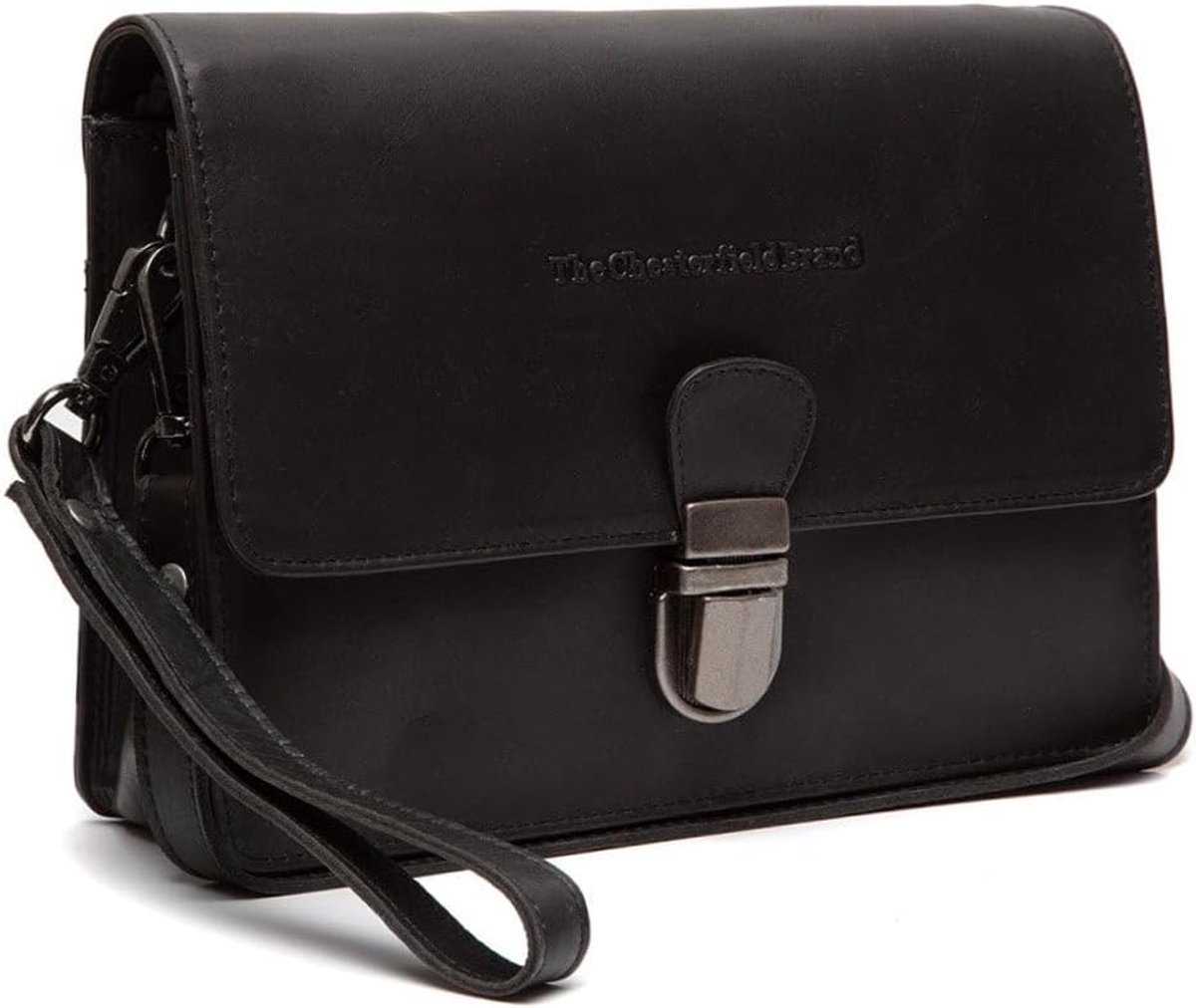 Heren tas 22,5 cm - Leer - Zwart - Ideaal voor dagelijks gebruik - ShopVlot
