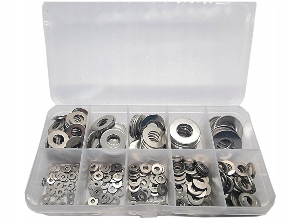 Set van 360 Stalen Ringkussens M2-M10