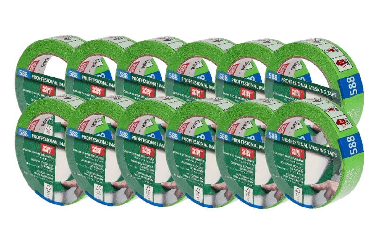 Scley 588 teken-/afplaktape 30 mm x 33 m - 12 rollen