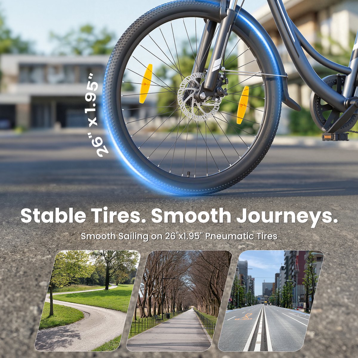 Touroll Bries 1 Pro-Breezi-Stapdoor-E‑Bike-Grijs‑26-Inch‑250W‑90km‑Bereik‑Shimano‑7‑versnellingen‑Schijfremmen‑IPX4 thumbnail 5