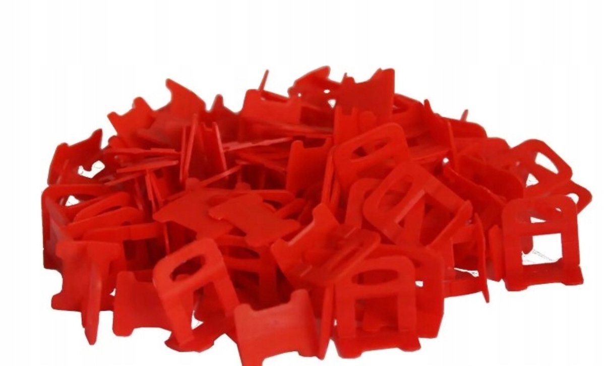 100x Rode Tegel Leveling Clips - 3mm Voegbreedte - Sterk & Duurzaam