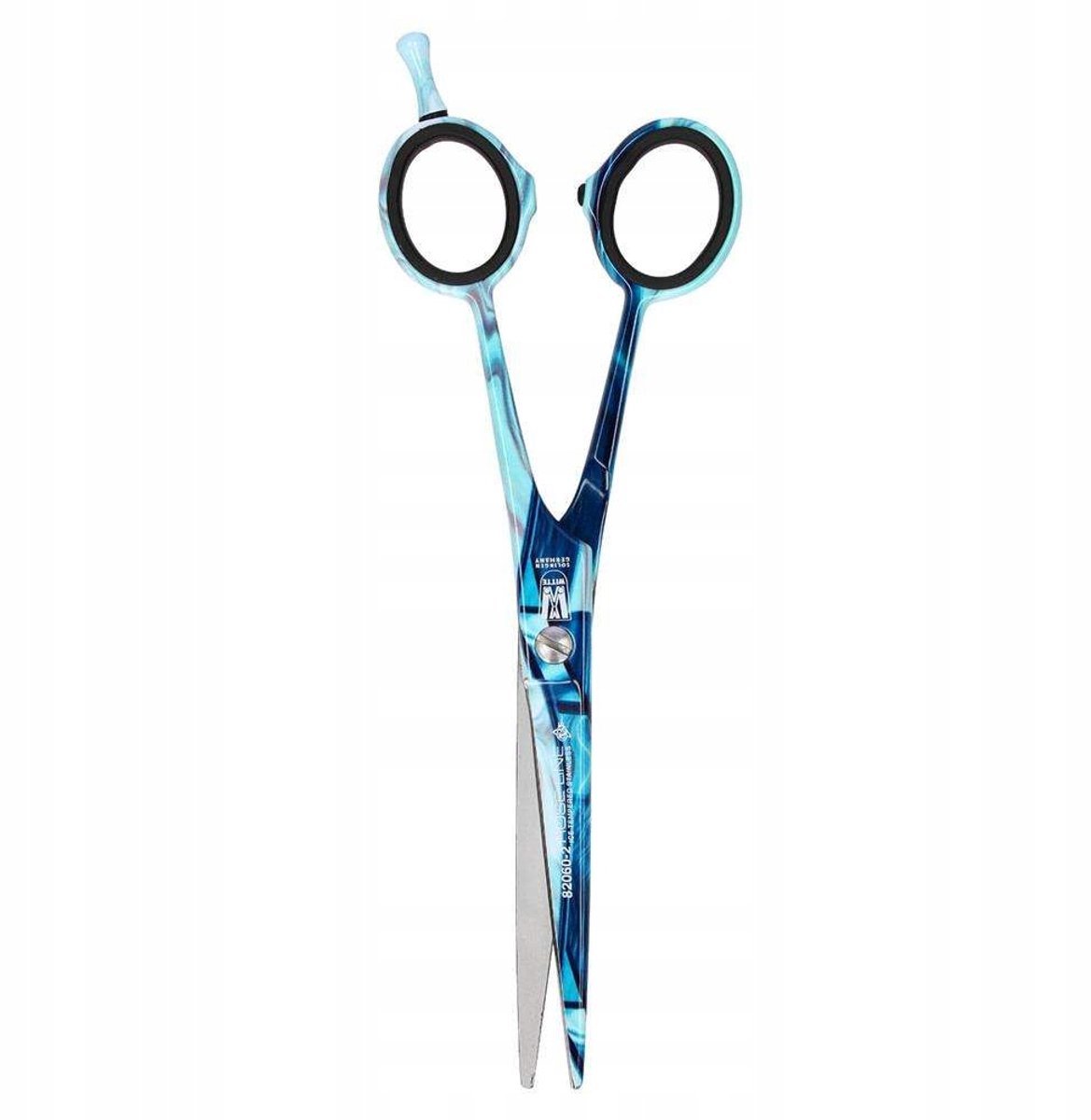 Witte Glass 6" Professionele Kapsalonaandelen - Blauw