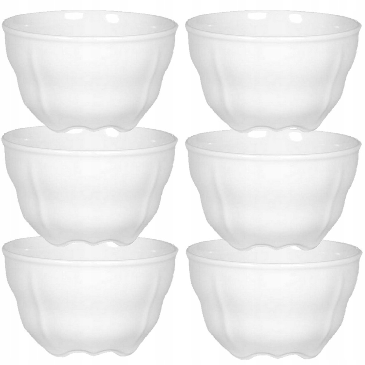6x Mokka kopjes 400ml - Stijlvol Wit Porselein
