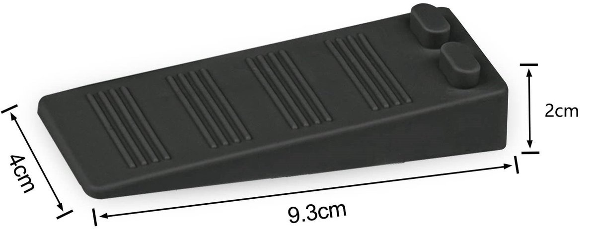 Claoner Hoofddeksel Hoofddeksel set 5 stuks Hoogteverstelbaar Rubber Anti-slip overlappbare hoge winddichte deurpakken Zwart