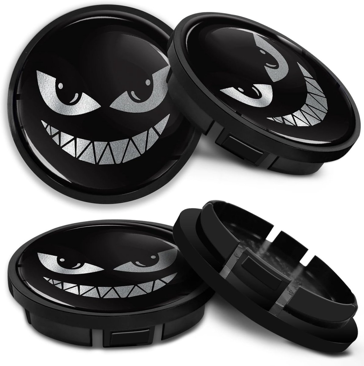Wielnaafdeksel 66 mm - Aluminium Rim Cover - Zwart Zilver - Perfecte pasvorm voor VW - ShopVlot