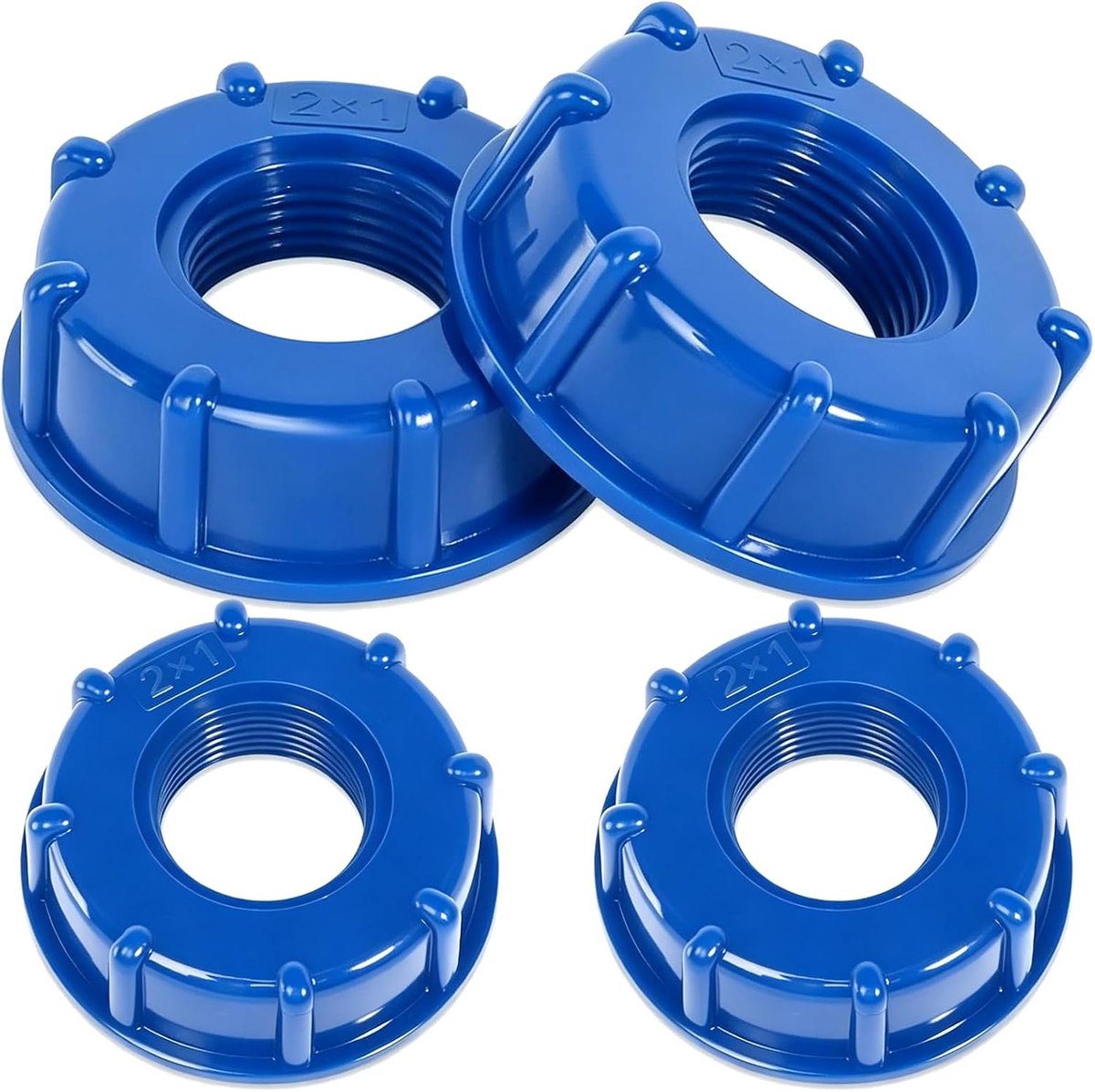 4 stuks IBC-adapterdop, S60x6 adapterkap, deksel, uitloopkraan, tankaansluiting, deksel, container, watertankkraan - ShopVlot