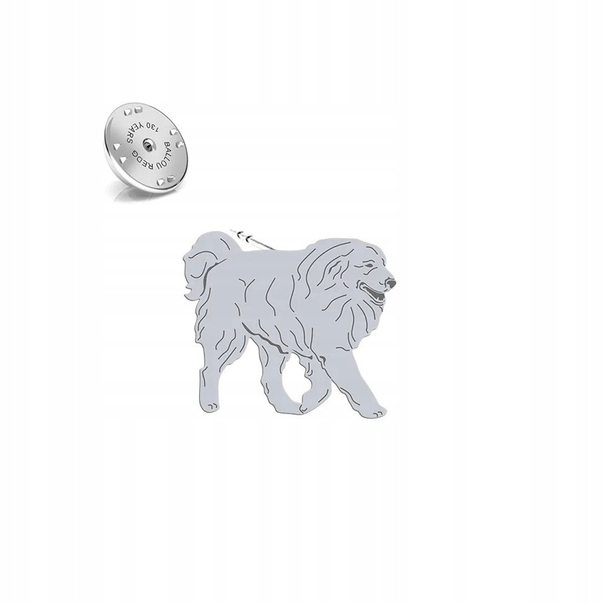 Zilveren Broche Pyreneese Berghond 925 - Uniek Dieren Design