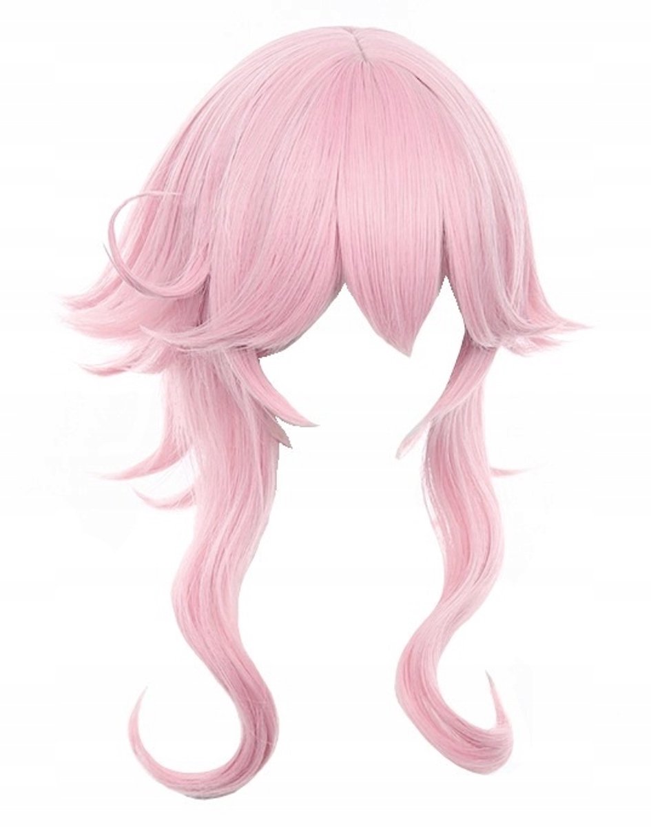 Merkloze Dori Genshin Impact Cosplay Pruik - Roze Half-Lang Haar