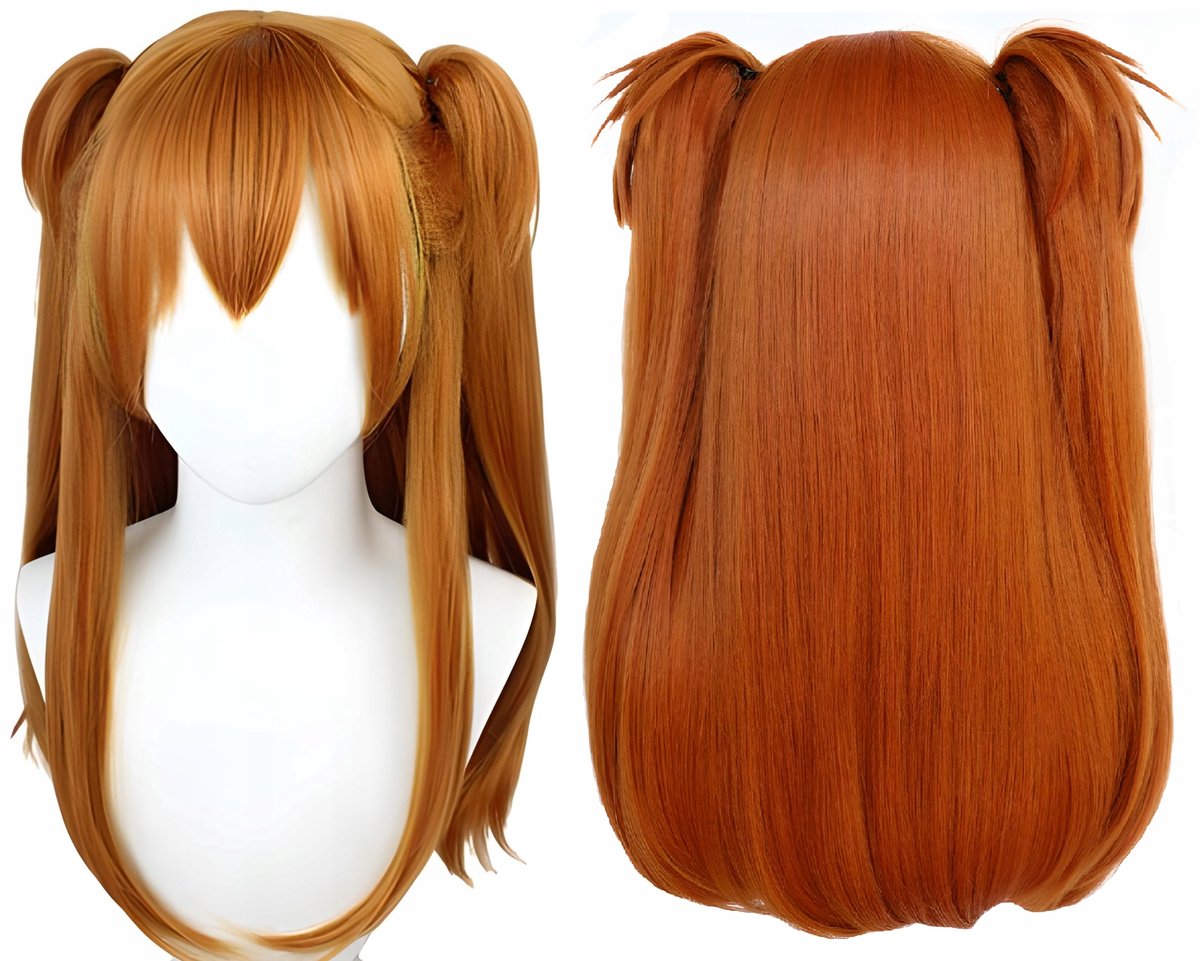 Perruque Cosplay Asuka Anime - Rood, Lang Haar