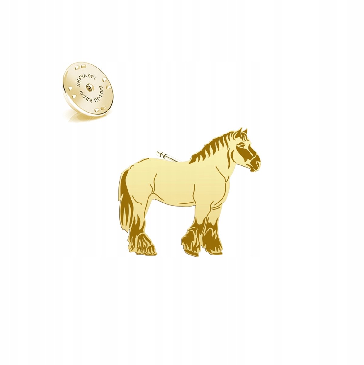 Gouden Belgische Paarden Broche 925 Zilver Verguld - Dames Sieraden Cadeau
