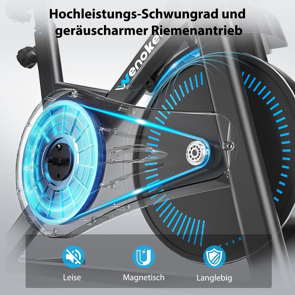Hometrainer fiets met verstelbare magneetweerstand - ergometer met app - LCD-monitor en tablethouder - ShopVlot