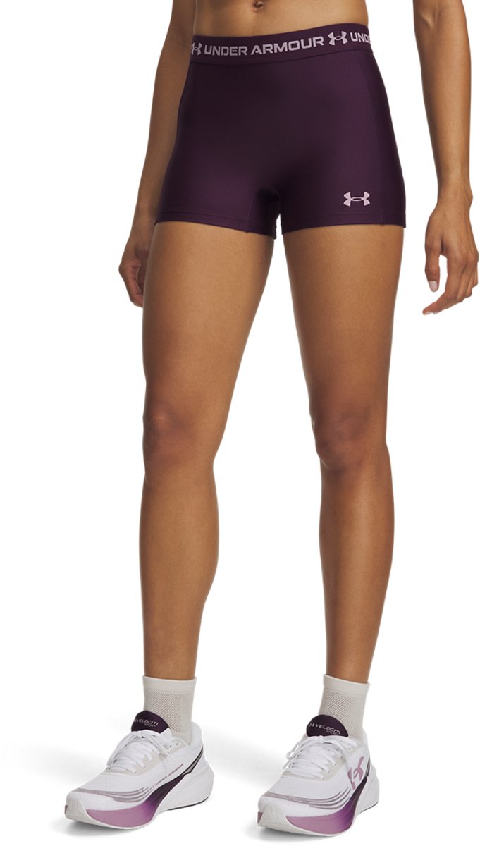 Under Armour HeatGear Shorty-PPL Dames Sportbroek - Paars Echo - Mauve Roze