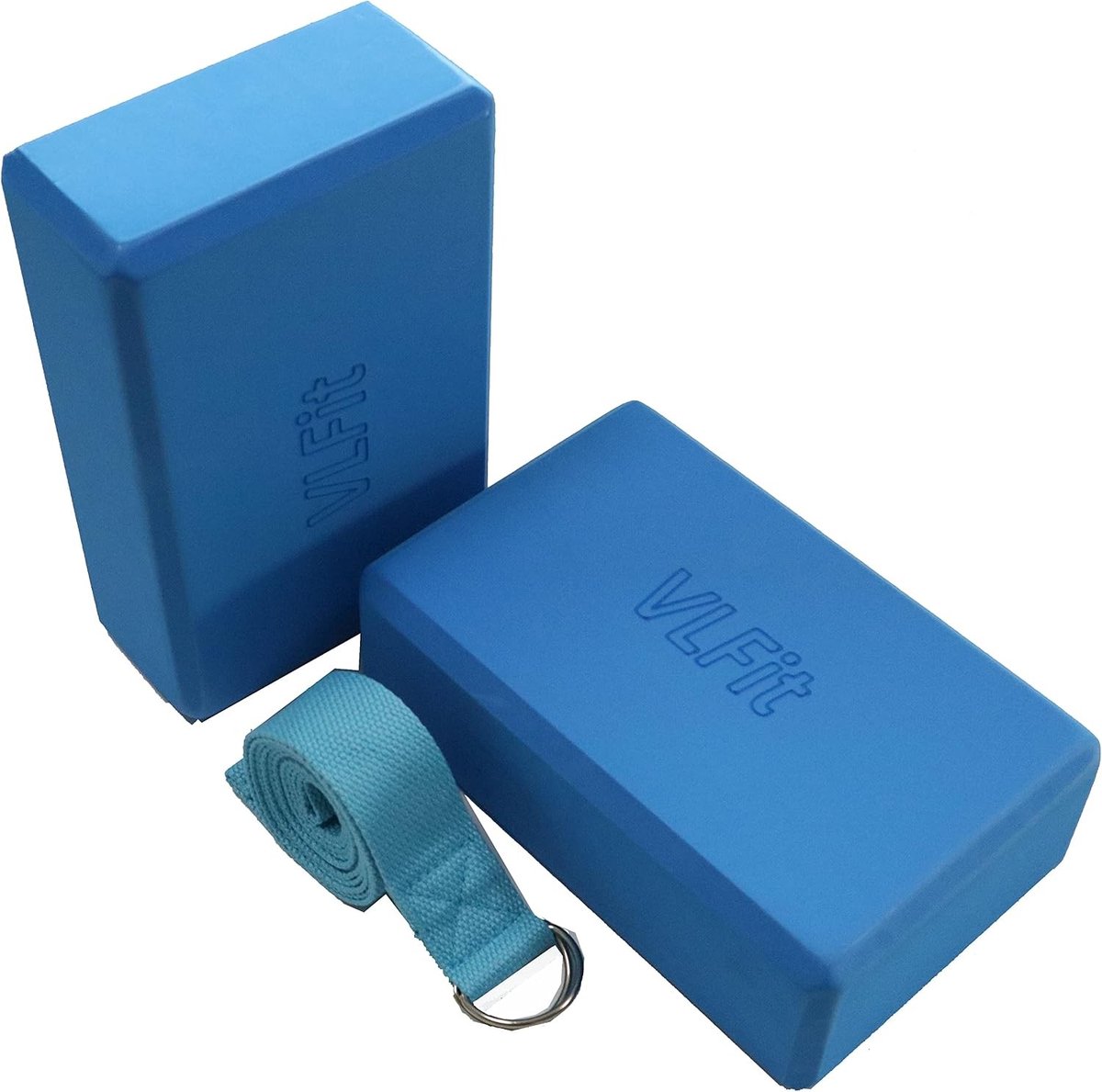 Yoga Blok - Blauw - 23 x 15 x 7,6 cm - Lichtgewicht EVA-schuim - Voor Yoga en Pilates