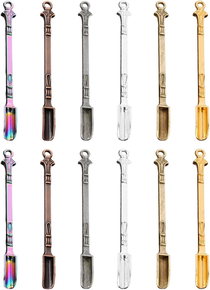 12 Pieces Mini Spoons, Kitchen Utensils, Portable Spoons, Retro Metal Spoon Can Be Used For Salt, Medicine, Herbs. - ShopVlot