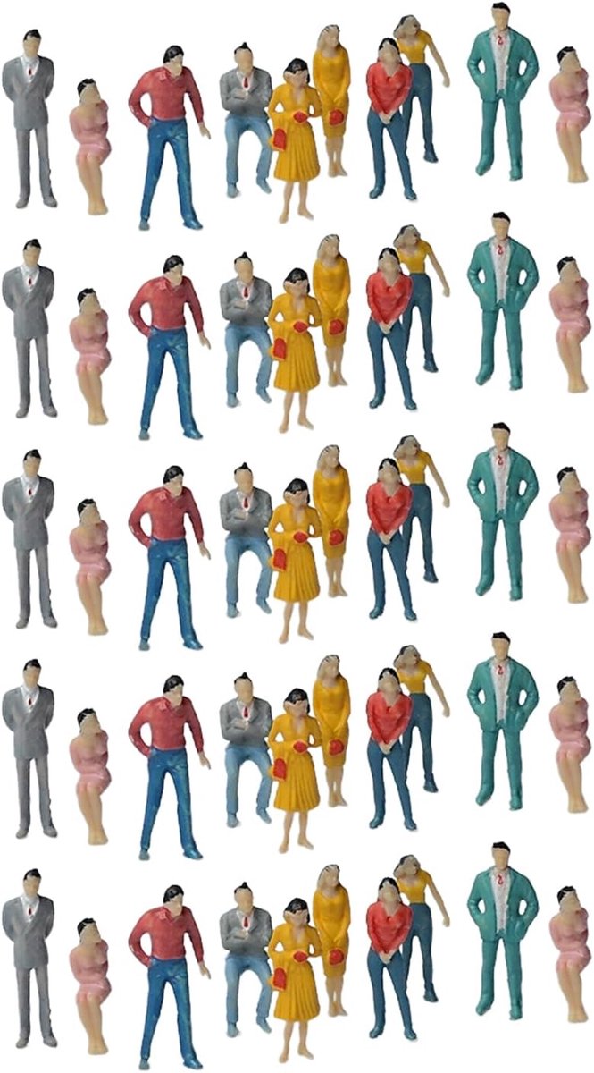 50 Stuks Sandbox-Karaktermodellen, Schaal 1:50, Miniatuurscènedecoratie, Sandbox-Spelaccessoires. - ShopVlot