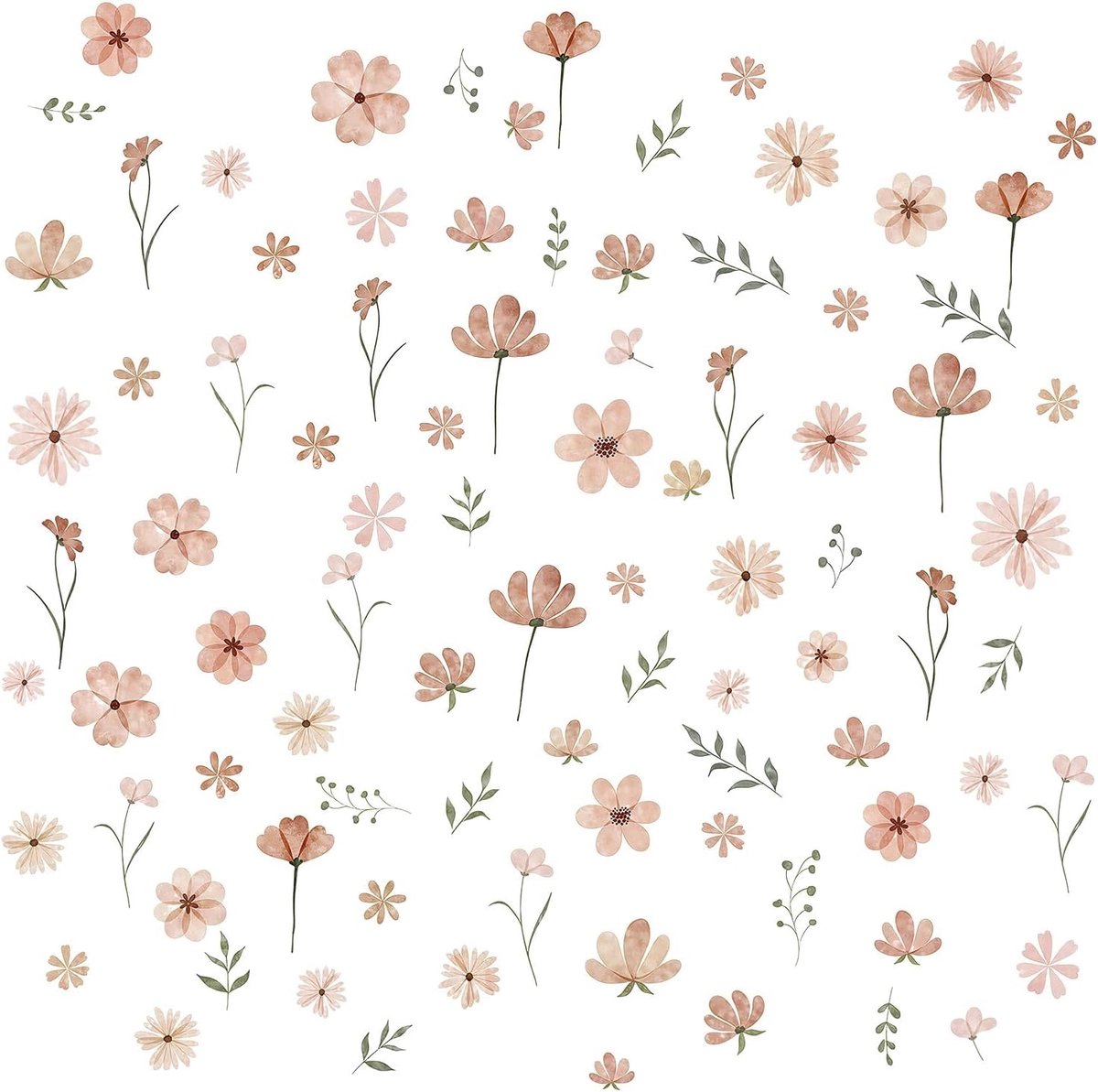 Muursticker kinderkamer, 9 stuks muursticker bloemen zelfklevend - ShopVlot
