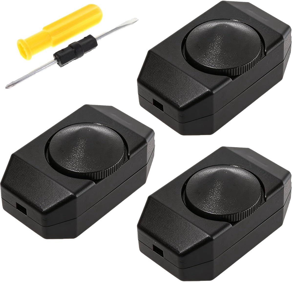 Dimmer led-dimschakelaar, draaibare aan/uit-inline-dimmerschakelaar, led-vloerlamp, dimbare halogeenlampen - ShopVlot