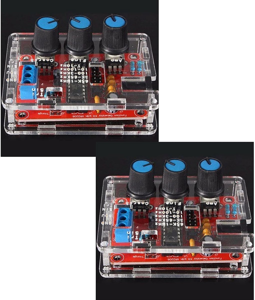 2PCS XR2206 Signal Generator DIY Kit High Precision Function/Sine Triangle Square Edition/1Hz - ShopVlot