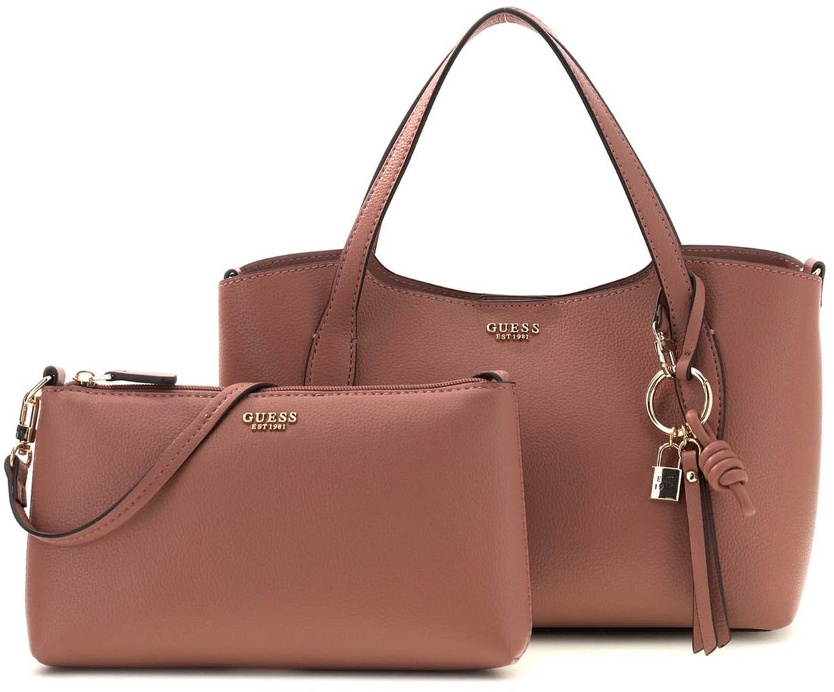 GUESS schoudertas Melody 2 In 1 Satchel Rosewood oud roze