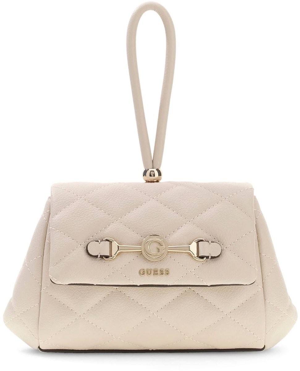 GUESS schoudertas Frances Mini Flap Crossbody Bag Bone beige