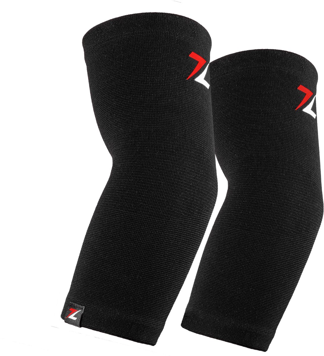 ZEUZ Elleboog Compressie Sleeves - 2 Stuks - Elleboog Bescherming - Extra Stabiliteit - Fitness & Krachttraining - Zwart - Maat M