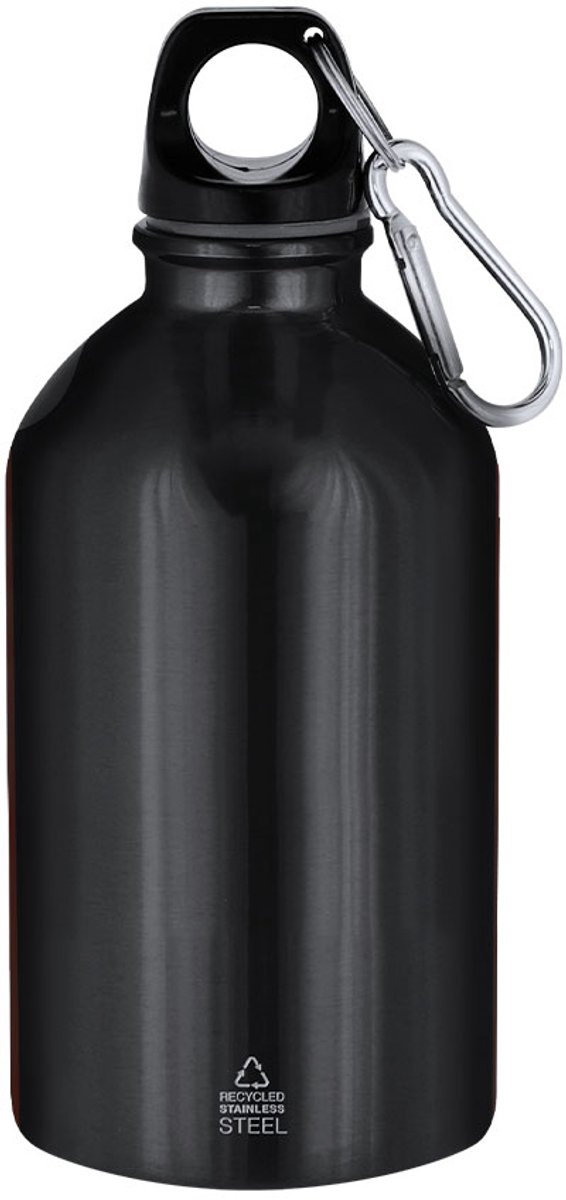 Bidon van 500 ml vervaardigd uit gerecycled roestvrij staal met metallic afwerking Beyls Zwart
