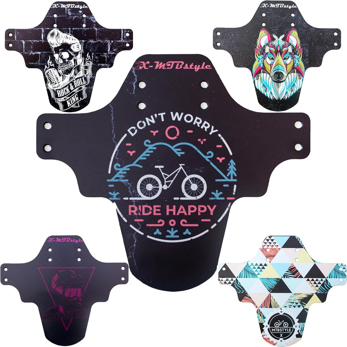 X MTBSTYLE Mountain Bike Mudguard MTB Road Bike Compatible with 26 Inch 27.5 Inch 29 Inch Electric Enduro DH XC - ShopVlot