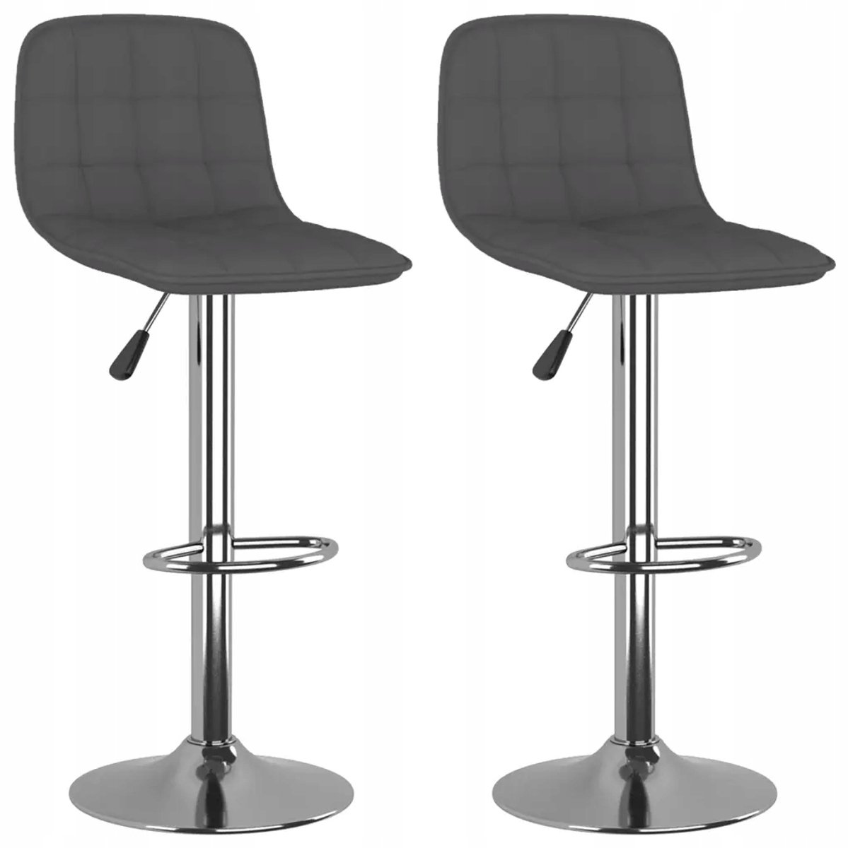 Stoere barkruk stof donkergrijs, in hoogte verstelbaar (84-105 cm)