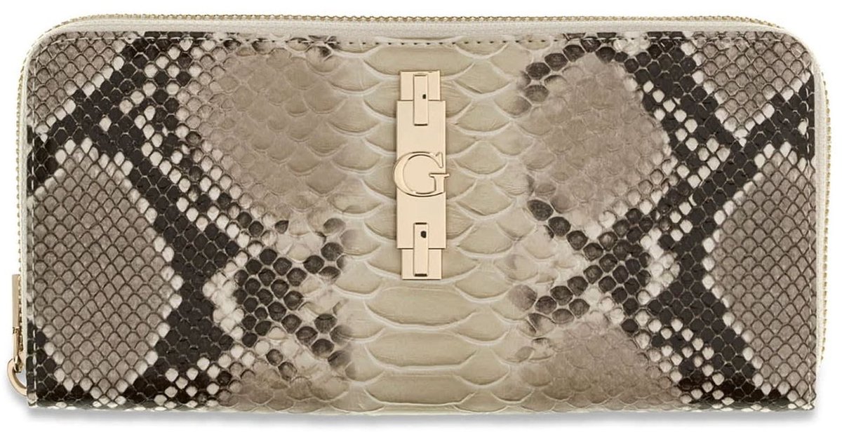 GUESS portemonnee Yvonne SLG Large Zip Around Wallet Natural Taupe