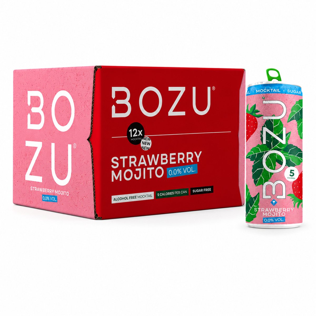 Tray Bozu - Strawberry mojito 0% alcohol - Mocktail
