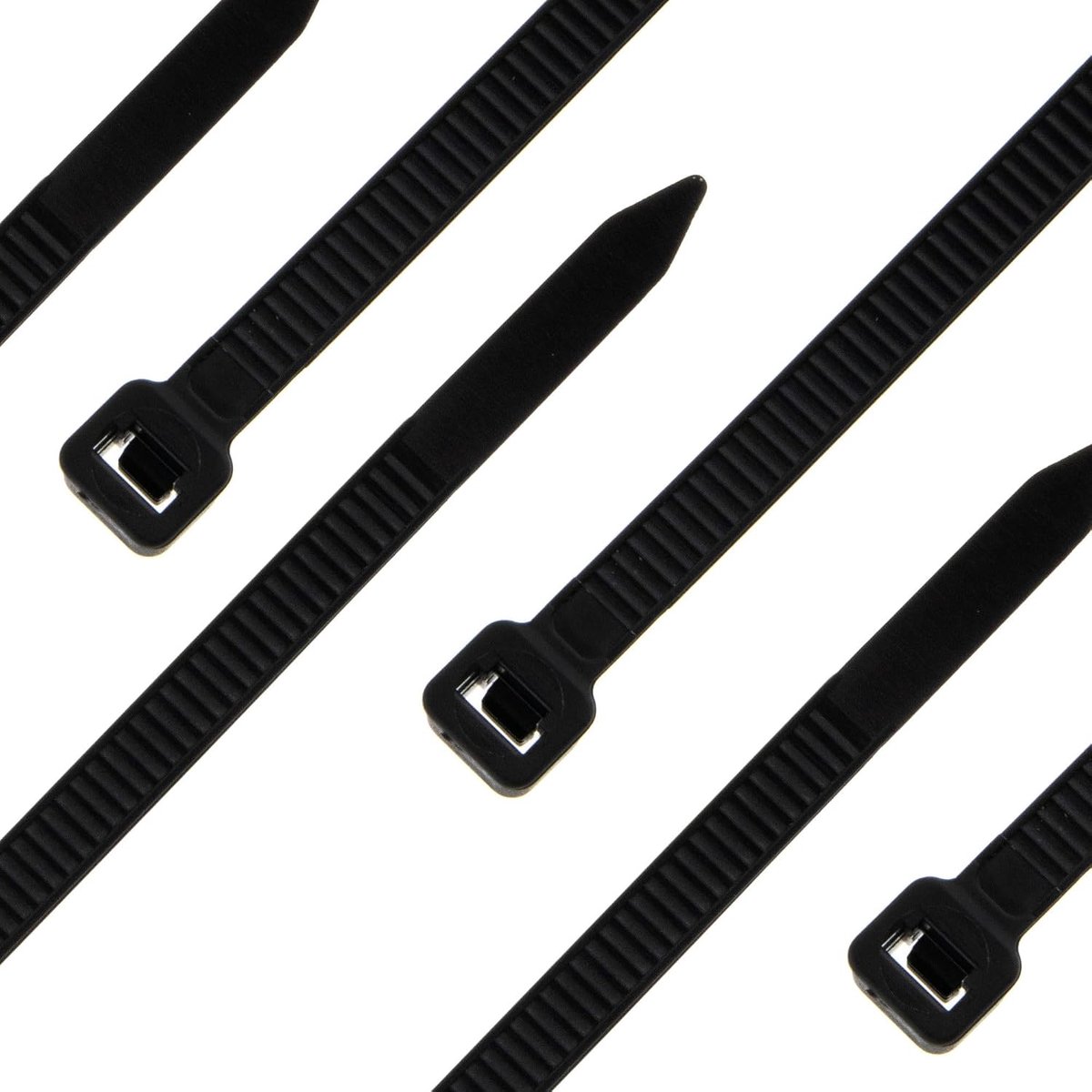 Kabelbinders 380 x 4,8 mm - zwart - zelfborgend - herbruikbaar en uv-bestendig - ShopVlot