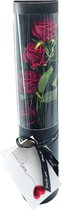 Rozenbox - Rozen in koker - Roses in box - Silk Roses - Rozen in box - Liefdescadeau - Lovecard - Moederdag - Valentijnsdag