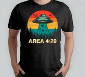Area 420 - T Shirt - Sweet - Green - Groen - Blunt - Happy - Relax - Good Vipes - High - 4:20 - 420 - Mary jane - Chill Out - Roll - Smoke