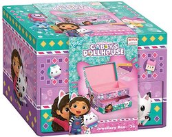 foto van Gabby’s Poppenhuis sieradendoosje mozaïek beauty doosje versieren 15 x 10 x 10 cm - Totum Gabby’s Dollhouse cadeautip