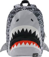 YLX Gear & Freek Vonk Leopard Shark Bite Backpack | Haaaai Rugzak voor kinderen. Luipaard Haai - rugtas - schooltas jongens/ meisjes - rugzak kind - Gemaakt van gerecyclede plastic flessen. Schooltas - basisschool - GLOWING IN THE DARK HAAIEN TANDEN