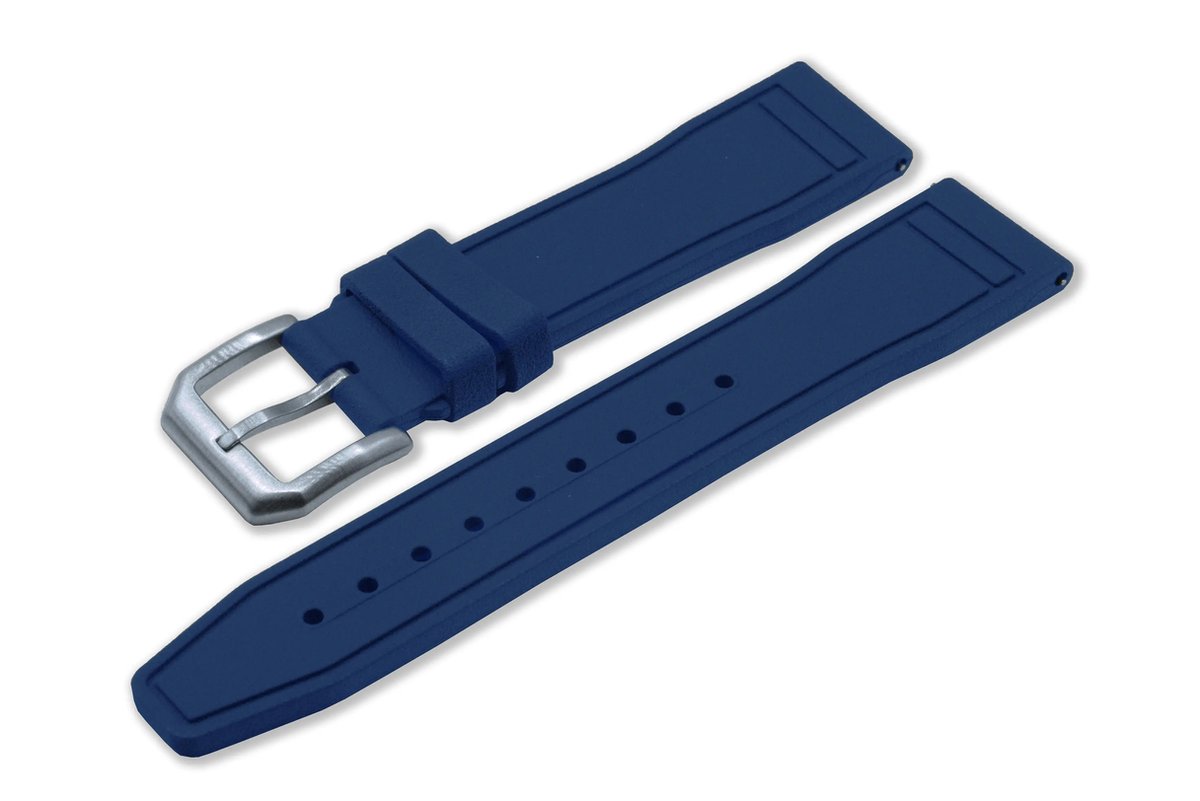 Horlogebandje | Rubber | Blauw | 22 mm + GRATIS tool