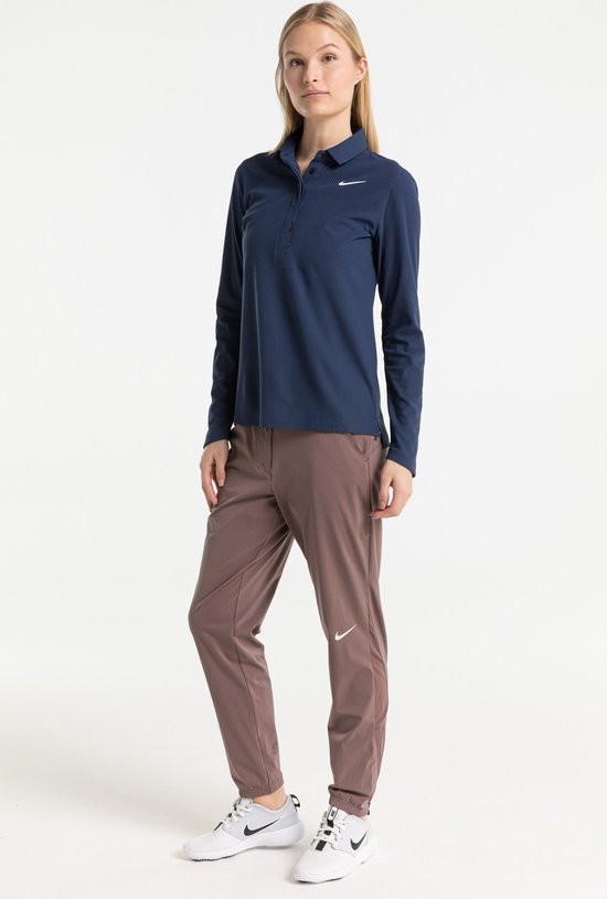 Nike Women Long Sleeve Polo Navy