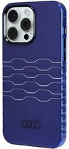 Audi IML Grille Pattern Back Case (MagSafe Compatible) - Geschikt voor Apple iPhone 15 Pro Max (6.7") - Blauw