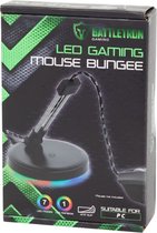 Battletron Gamingmuis Bungee - LED - RGB - USB aansluiting - Muissteun - Opgeruimde Kabel - 7 LED standen