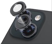 Screenz® - Camera lens protector geschikt voor iPhone 15/15 Plus - Screenprotector - Beschermglas - Glasplaatje geschikt voor iPhone 15/ 15 Plus - zwart - 2 stuks