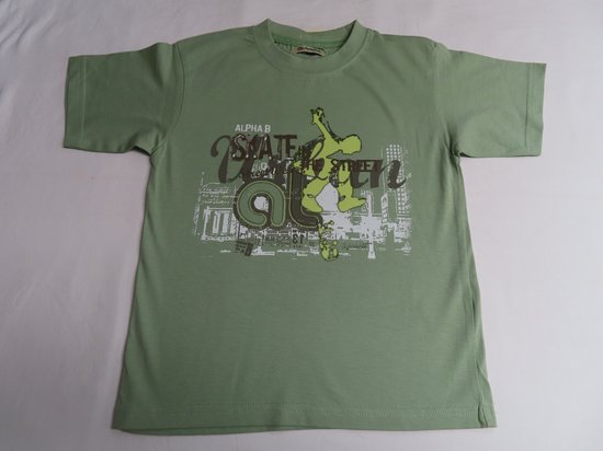 T shirt - Korte mouw - Jongens - Skate - Groen - 6 jaar 116