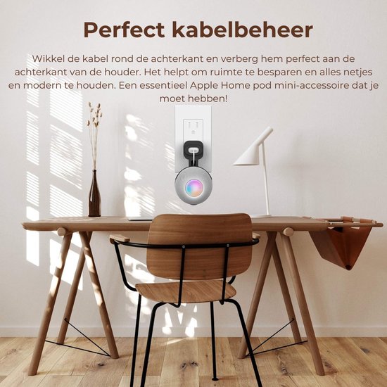 ALLGoods. Homepod Houder - Luxe Houder - Muurbeugel - voor een Betere Geluidservaring - Speaker Stand - Perfect Kabelbeheer - Zwart van ALLGoods — afbeelding 4