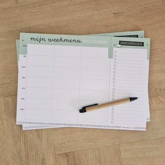 TMS A4 wekelijkse maaltijdplanner voor koelkast | Magnetische