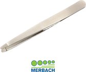 Merbach pincet, ronde bek, diabetes model, edelstaal, 10 CM- 2 x 1 stuks voordeelverpakking