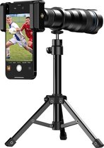 Telefooncamera Lens - 36X Zoom - Statief - Compatibel met iPhone 12/11 Pro, Samsung, Huawei - Professionele Fotografie - Compact en Draagbaar - Zwart